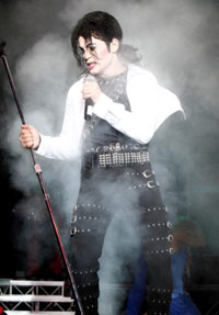 Appearing as Michael Jackson
